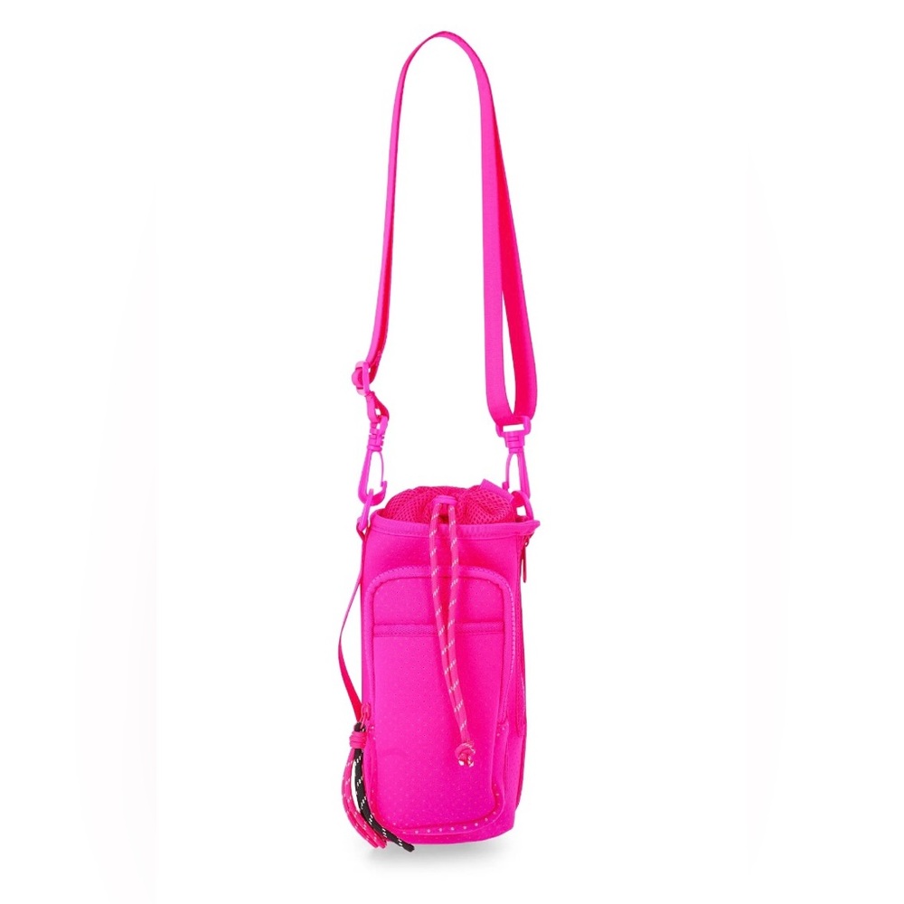 NWT No Boundaries Hot Pink‎ Neoprene Tumbler Holder Crossbody Bag